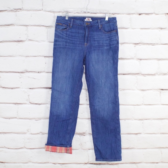 L.L. Bean Denim - LL Bean Flannel Lined Favorite Fit Jeans Size 12